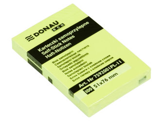 Samolepicí bloček Eco 51 × 76 mm  - žlutý 100 listů Samolepicí bloček Eco 51 × 76 mm  - žlutý 100 listů