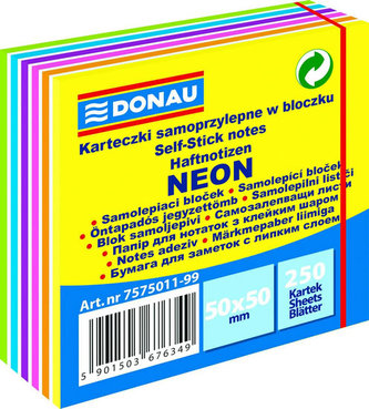 Samolepicí bloček 50 x 50 mm - mix barev 250 listů
