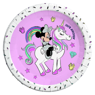 Papírový talíř 23 cm Minnie a Jednorožec 8 ks