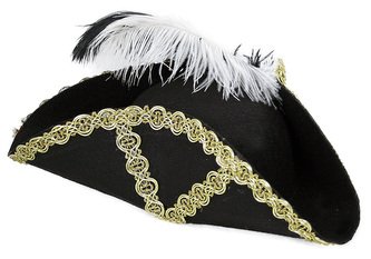 klobouk pirátský s peřím pro dospělé