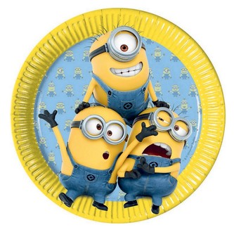 Papírový talíř 23 cm Mimoňové - Mimoni 8 ks