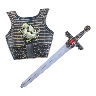 Rytířský meč se zvukem a hrudním plátem