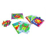 Mozaika s velkými hříbky a obrázky