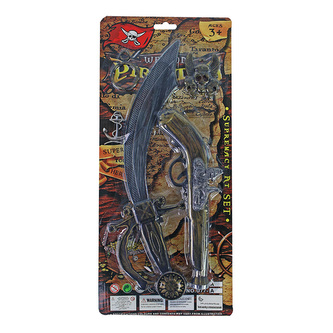 sada pirátská s pistolí a šavlí