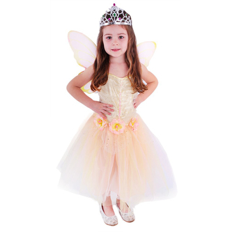 Dětský kostým víla Květinka s křídly (L)