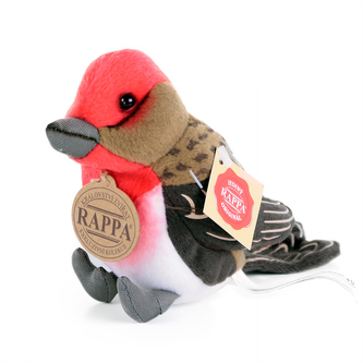 Plyšový pták barevný se zvukem, 11 cm