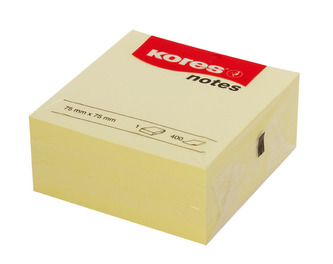 Samolepicí bločky žluté CUBO 75x75 / 400 lístků v bločku