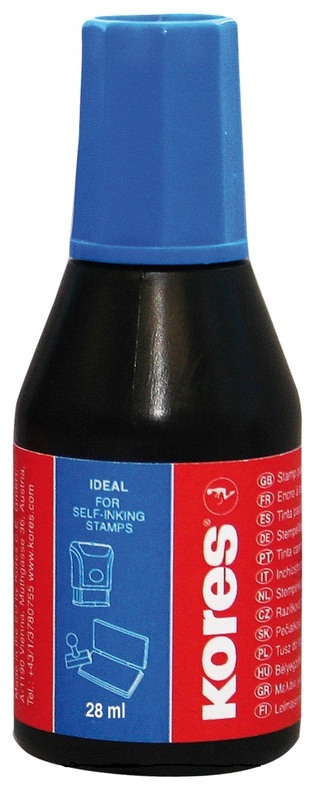 Razítková barva 28 ml modrá
