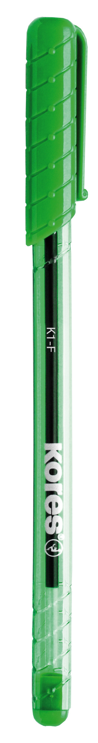 K1 Pen, transparentní, trojhranné, šíře F-0,7 mm, zelená