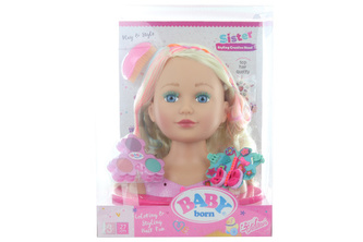 Starší sestřička BABY born Česací hlava s barevnými křídami