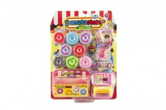 Prodejna donutů/koblih s doplňky plast na kartě