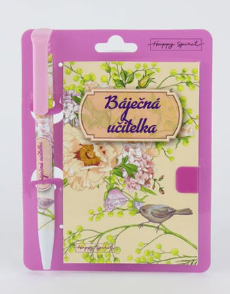 Magnetický bloček s propiskou Učitelka