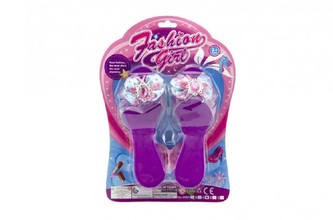 Střevíčky pro princeznu plast 18cm 2 barvy na kartě