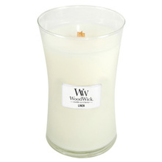 Woodwick Linen Váza ( prádlo ) - Vonná svíčka 609. ml unisex