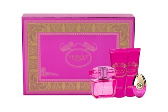 Versace Bright Crystal Absolu Dárková sada Parfémová voda 90 ml, sprchový gel 100 ml, miniaturka Parfémová voda 10 ml a tělové mléko 100 ml