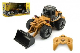 Auto nakladač RC plast 35cm na baterie+dobíjecí pack se zvukem se světlem v krabici