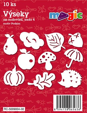 Papírové výseky MAGIC, 4 - 7cm, 10ks, sada 4 - Podzim
