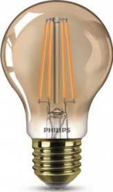 Vintage LED žárovka E27 A60 8W 630lm 2200K stmívatelné, gold