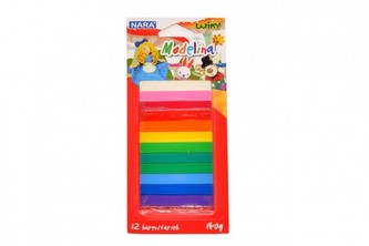 Modelína/Plastelína 12 barev 140g na kartě
