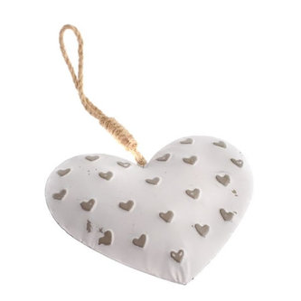 Kovové závěsné srdce se srdíčky
