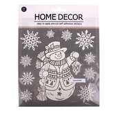 Vánoční samolepky s třpytkami - sněhulák