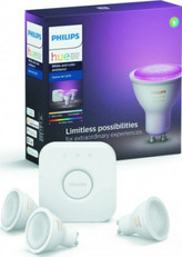 Hue Bluetooth 3x LED žárovky GU10 5,7W 250lm 2200-6500K + bridge + switch
