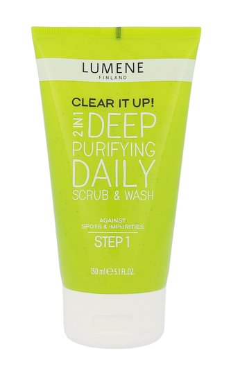 Lumene Clear It Up! Čisticí gel Deep Purifying Daily Scrub & Wash 2in1 150 ml pro ženy