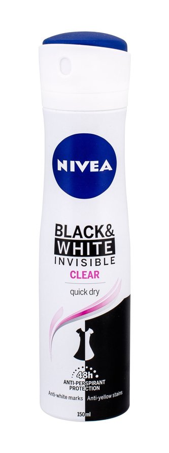 Nivea Invisible For Black & White Antiperspirant 48h 150 ml Clear pro ženy