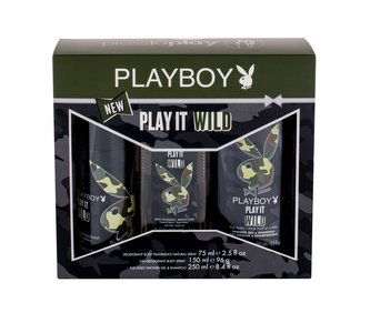 Playboy Play It Wild For Him deodorant 150 ml + sprchový gel 250 ml+ deodorant 75 ml