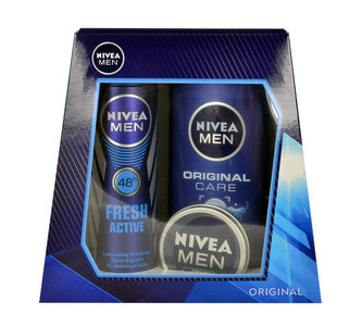 Nivea Men Original sprchový gel Men Original 250 ml + deodorant Men Fresh Active 150 ml + krém Men Creme 30 ml