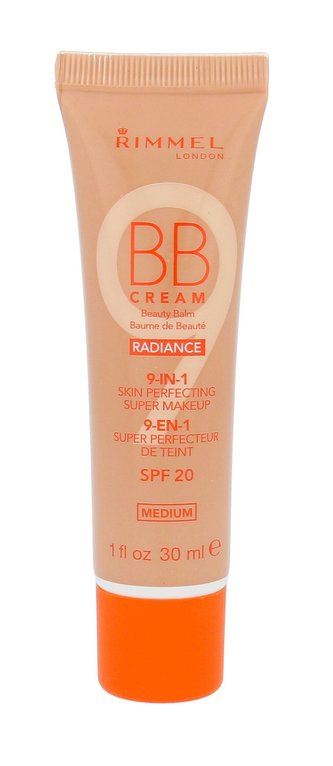 Rimmel London BB Cream Radiance BB krém 9in1 30 ml Medium SPF20 pro ženy Rimmel London BB Cream Radiance BB krém 9in1 30 ml Medium SPF20 pro ženy
