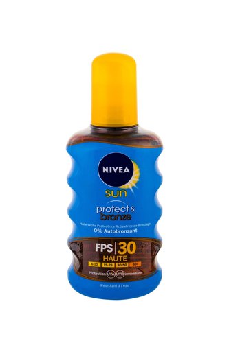 Nivea Sun Opalovací přípravek na tělo Protect & Bronze Oil Spray 200 ml SPF30 unisex
