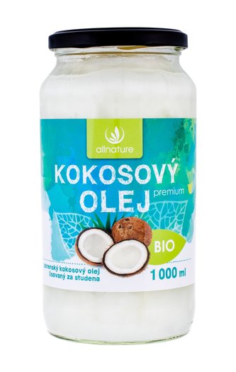 Allnature Premium Bio Coconut Oil Přípravek pro zdraví 1000 ml unisex Allnature Premium Bio Coconut Oil Přípravek pro zdraví 1000 ml unisex