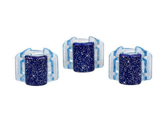 Linziclip Mini Skřipec na vlasy 3 ks Blue Glitter pro ženy