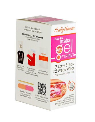 Sally Hansen Salon Insta Gel Strips gel top coat Salon Insta Gel Strips 4 ml + Gel Polish Strips & Tips 16pcs 420 + Nail Cleanser Pads + Cuticle Stick + File