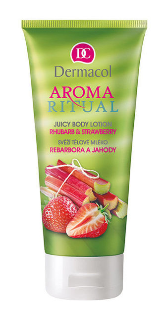 Dermacol Aroma Ritual Tělové mléko Rhubarb & Strawberry 200 ml pro ženy
