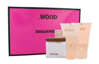 Dsquared2 She Wood parfémovaná voda 30 ml + tělové mléko 30 ml + sprchový gel 30 ml