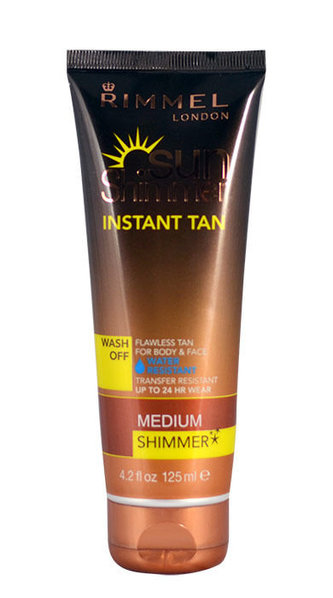 Rimmel London Sun Shimmer Instant Tan Samoopalovací přípravek 125 ml Medium Shimmer pro ženy