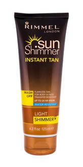 Rimmel London Sun Shimmer Instant Tan Samoopalovací přípravek 125 ml Light Shimmer pro ženy