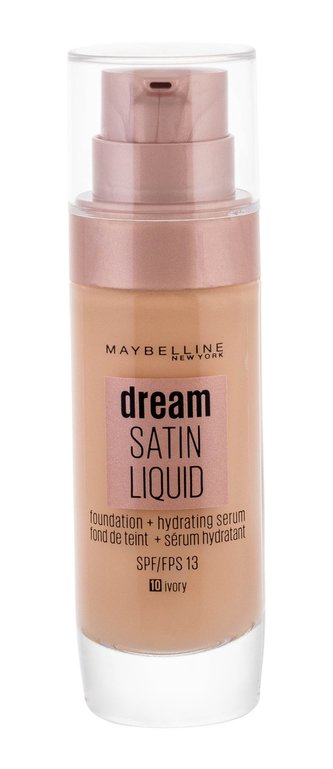 Maybelline Dream Satin Makeup Liquid 30 ml 10 Ivory SPF13 pro ženy