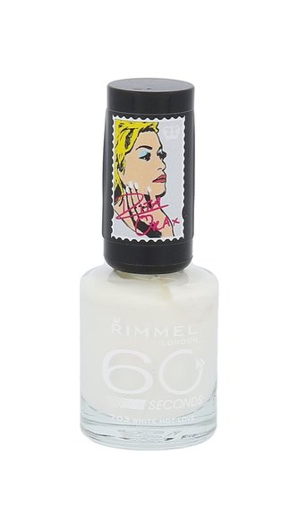 Rimmel London 60 Seconds Lak na nehty By Rita Ora 8 ml 703 White Hot Love pro ženy