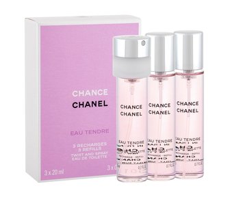 Chanel Chance Toaletní voda Eau Tendre 20 ml 3x 20 ml Náplň pro ženy