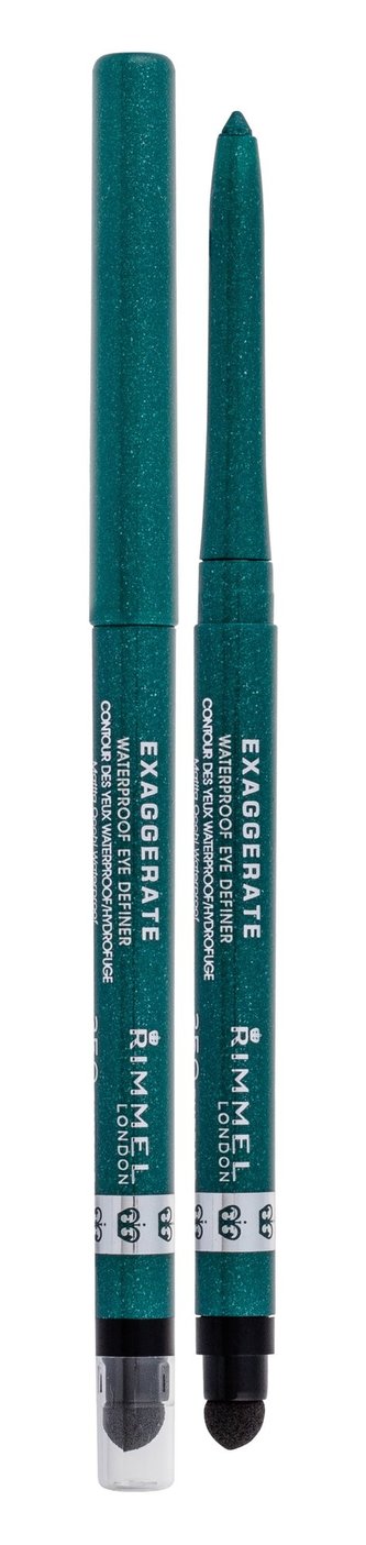 Rimmel London Exaggerate Tužka na oči 0,28 g 250 Emerald Sparkle pro ženy