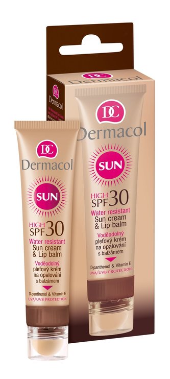 Dermacol Sun Cream & Lip Balm Opalovací přípravek na obličej SPF30 30 ml pro ženy