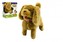 Pejsek chodící na ovládání tlesknutím plyš 20cm na baterie se zvukem v krabici 23x24x11cm