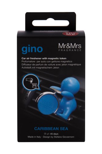 Mr&Mrs Fragrance Gino Vůně do auta 1 ks Caribbean Sea unisex