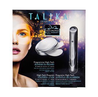 Talika Eye Therapy gelové náplasti Eye Therapy Patch 6 ks + světelný přístroj na ošetření pleti 1 ks + pouzdro na náplasti 1 ks