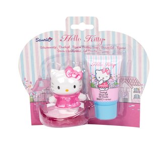 Hello Kitty Shower Gel sprchový gel 30 ml + tuhé mýdlo + figurka Hello Kitty