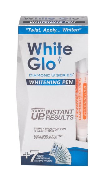 White Glo Diamond Series bělicí pero 2,5 ml + bělicí pásky na zuby 7 ks