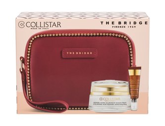 Collistar Pure Actives denní pleťová péče 50 ml + péče o oční okolí Eye Contour Hyaluronic Acid 7,5 ml + kosmetická taška The Bridge Collistar Pure Actives denní pleťová péče 50 ml + péče o oční okolí Eye Contour Hyaluronic Acid 7,5 ml + kosmetická taška The Bridge